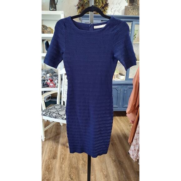 Karen Millen Designer Bodycon Blue Dress Size 2 Blue - Picture 1 of 11
